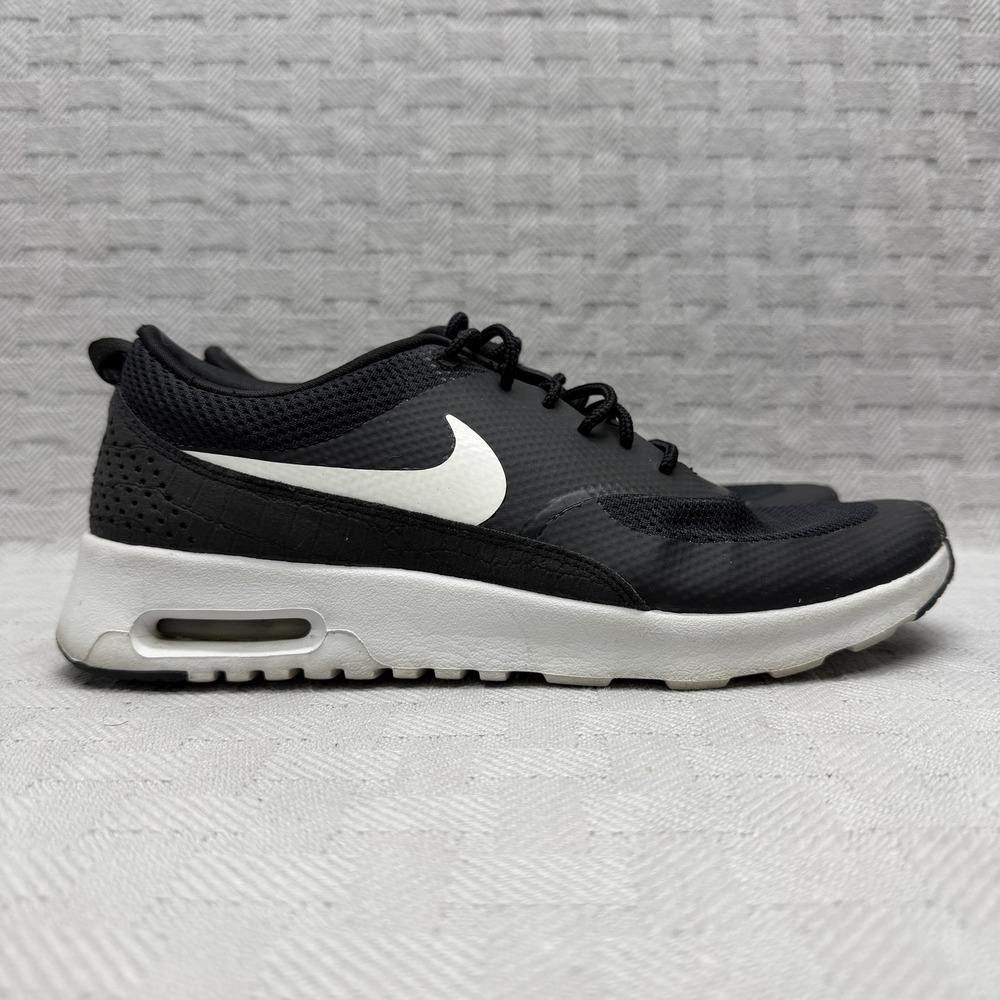 Nike‎ Air Max Thea Shoes Womens Size 7.5 Black Mesh Running Cushioned Sneakers